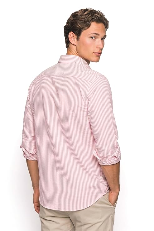 Van Heusen Men’s Casual Shirt for Men | Cotton | Stripe | Slim Fit | Full Sleeves | - Image 3