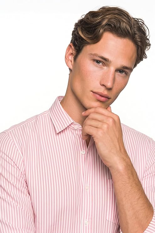 Van Heusen Men’s Casual Shirt for Men | Cotton | Stripe | Slim Fit | Full Sleeves | - Image 5